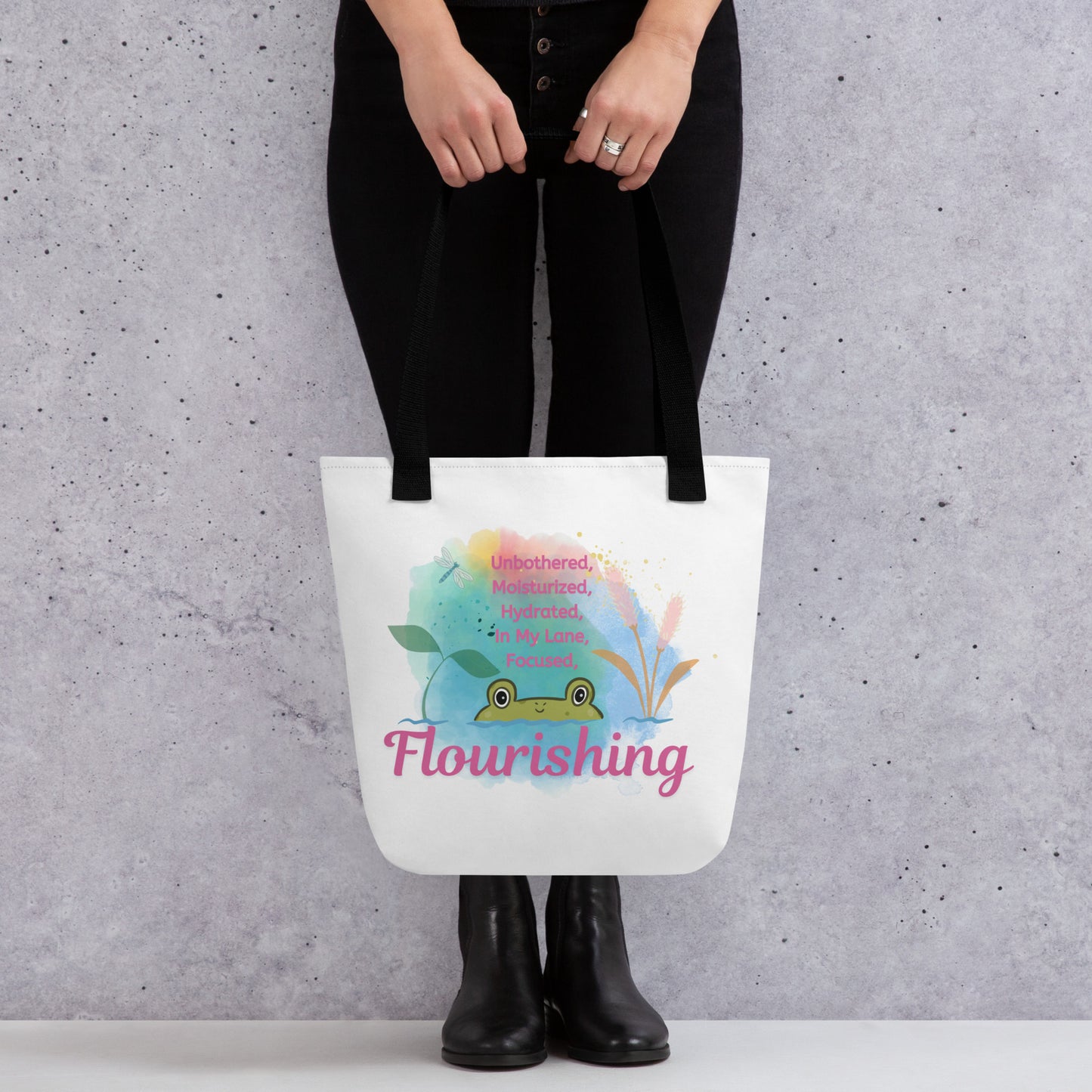 Flourishing Frog Tote bag