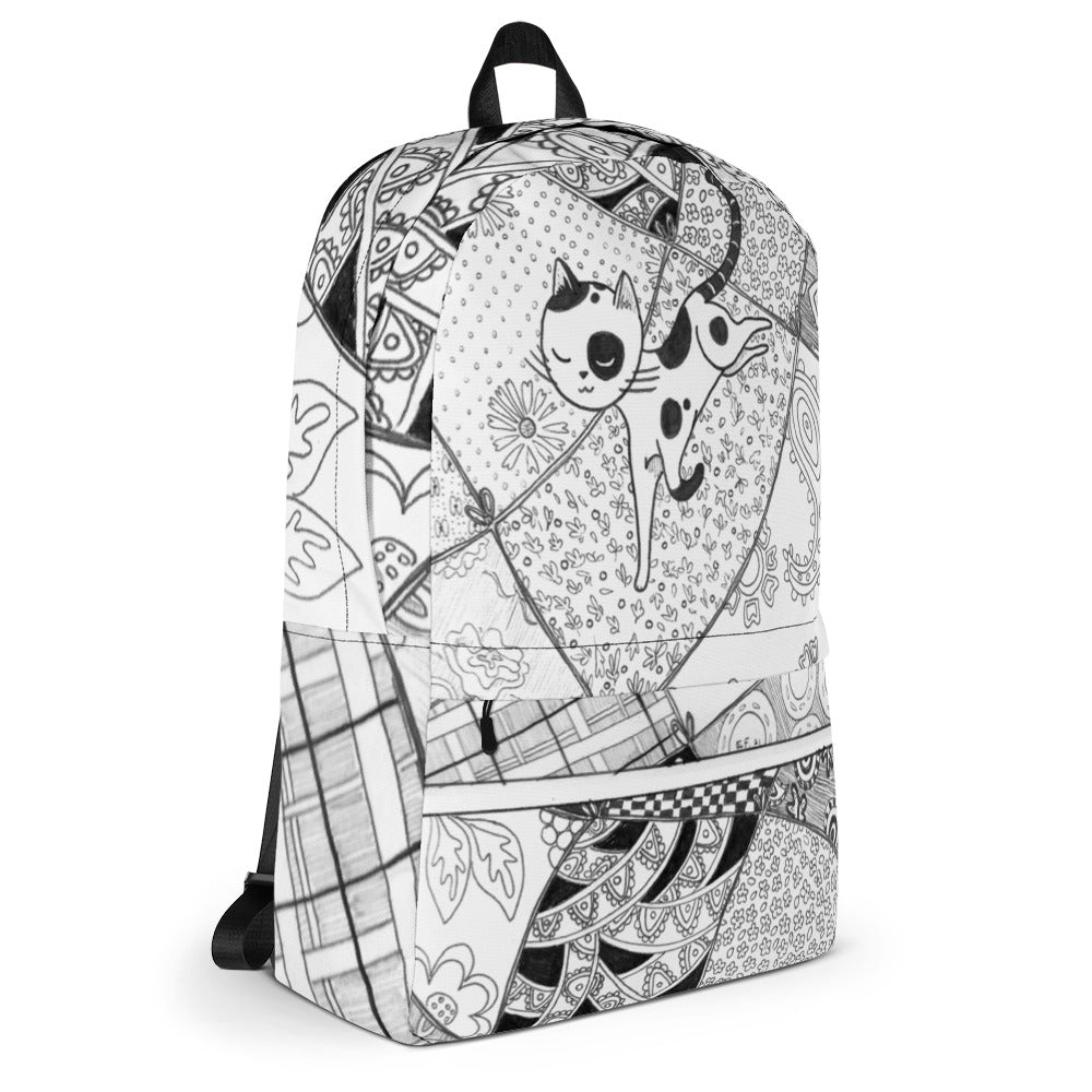 Kitty Quilt Backpack
