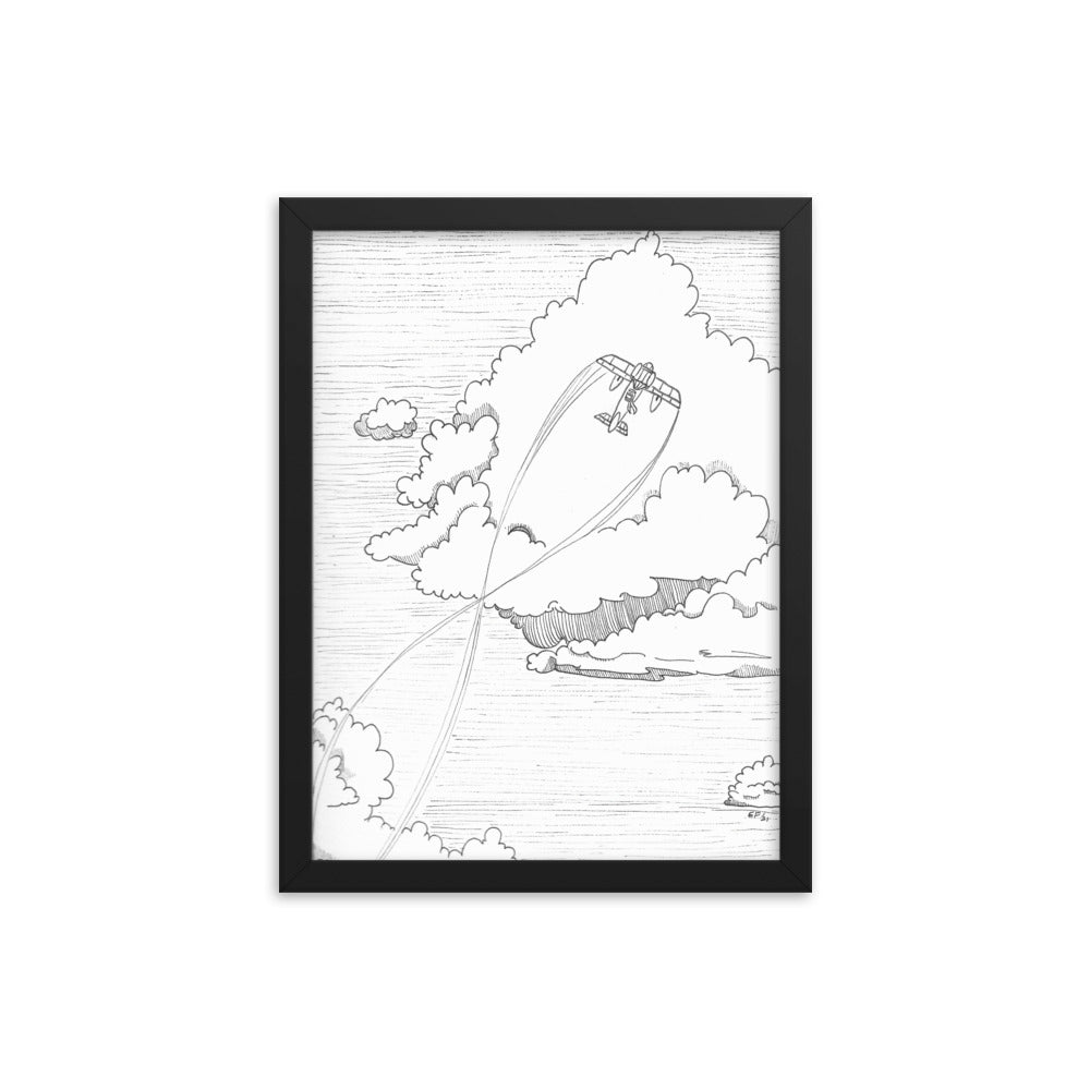 Porco Rosso Seaplane Framed Poster