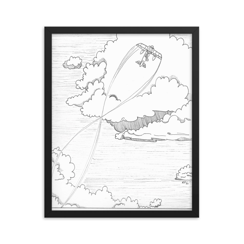 Porco Rosso Seaplane Framed Poster