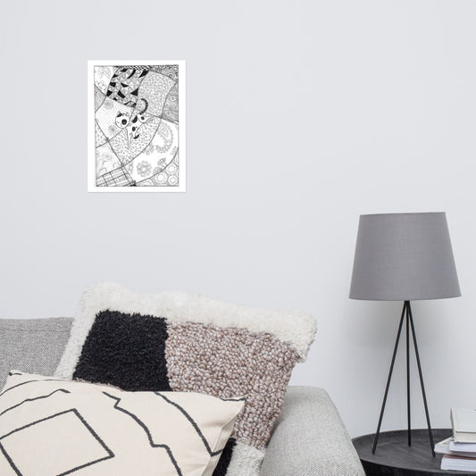 Kitty Quilt Poster
