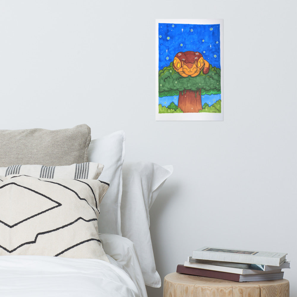 Meditating Catbus Poster