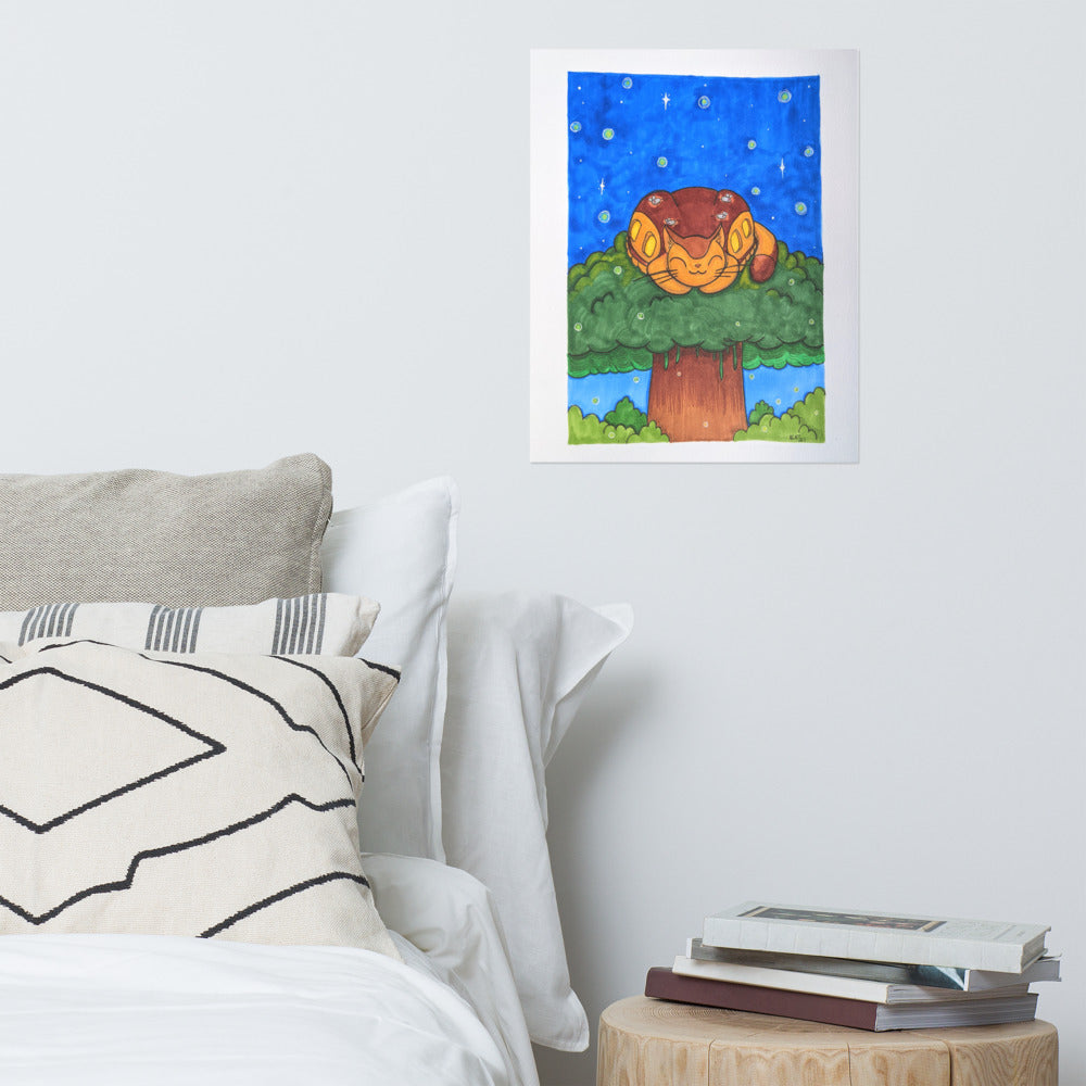 Meditating Catbus Poster